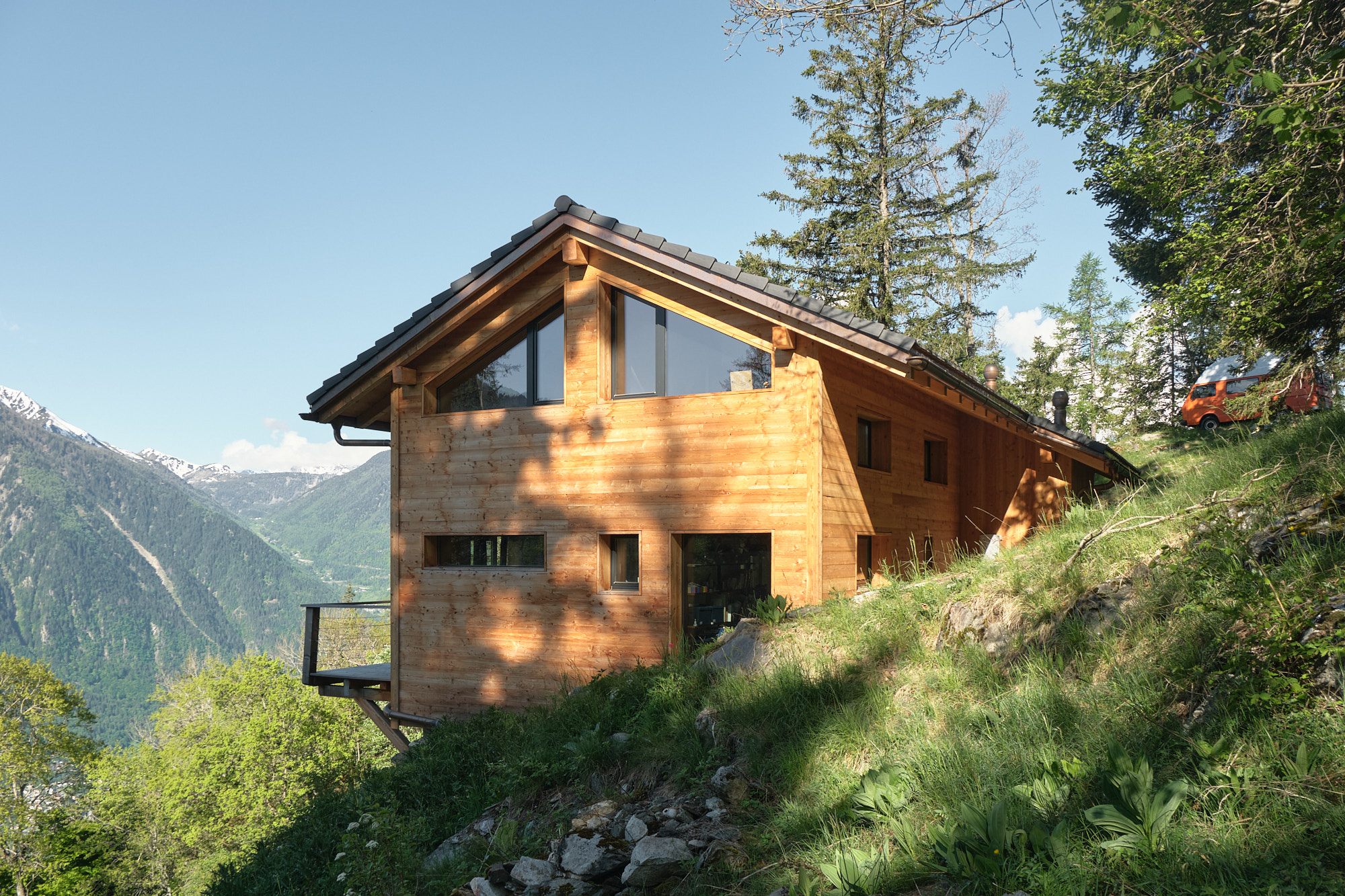Projet de chalet en bois massif réalisé en Valais